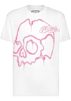 Philipp Plein Dripping Skull cotton T-shirt - White