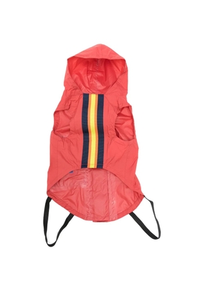 K Way Kids hooded striped pet raincoat - Red