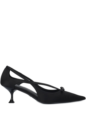 Lola Cruz 55mm Tina bow pumps - Black