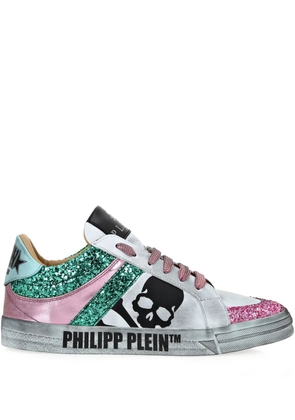 Philipp Plein Glitter Skull sneakers - White