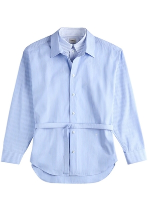 Tod's double-collar poplin shirt - Blue