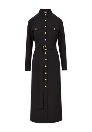Veronica Beard belted button-front shirt dress - Black