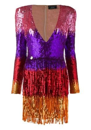 Philipp Plein colour-block mini dress - Pink