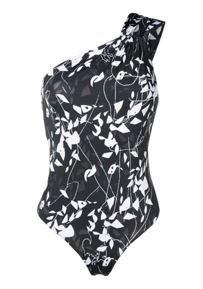 Clube Bossa asymmetric graphic-print swimsuit - Black