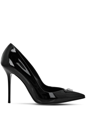 Philipp Plein 105mm pointed-toe leather pumps - Black