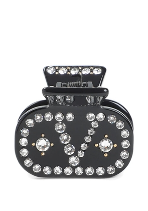 Valentino Garavani embellished-logo hair clip - Black
