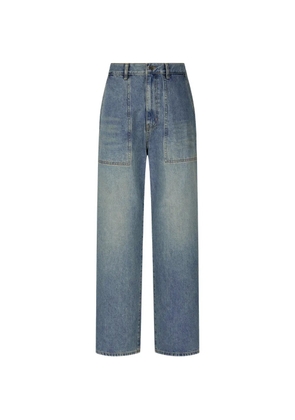 TOMBOY logo-patch trousers - Blue