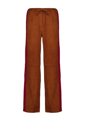 PAULA side-stripe drawstring pants - Brown