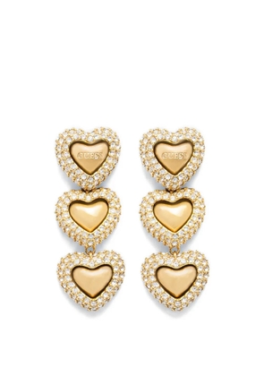 GUESS USA Beloved heart embellished earrings - Gold