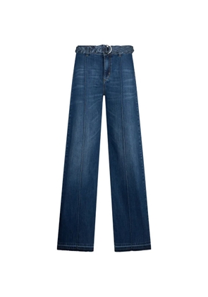 LIU JO braided-belt flared jeans - Blue