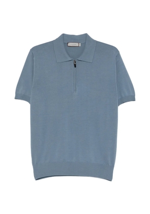 Canali zip-up polo shirt - Blue