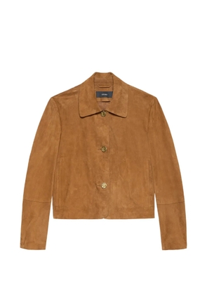 Arma buttoned leather jacket - Brown