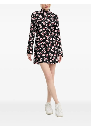 Desigual floral-print collared shirt mini dress - Black