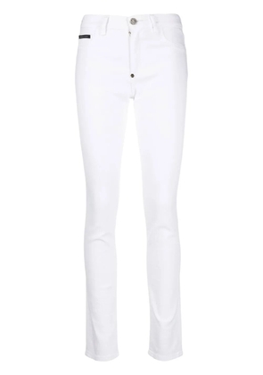 Philipp Plein mid-rise jeggings - White