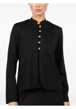 La Galpa mandarin-collar blouse - Black