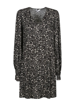 MAR DE MARGARITAS floral-print smocked mini dress - Black