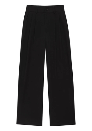 ANINE BING Carrie wide-leg twill pants - Black