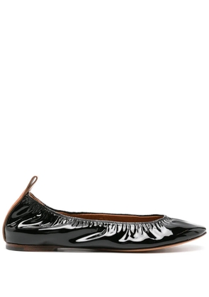 Lanvin patent leather ballerina shoes - Black