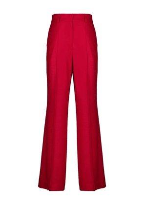 PAULA wide-leg twill trousers - Red