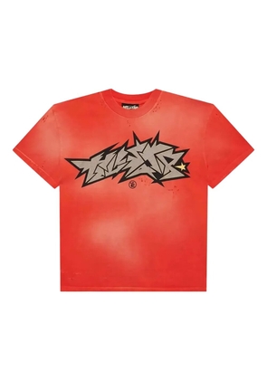 HELLSTAR Crack-print graphic T-shirt - Red