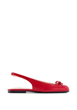 Nodaleto Bulle Node SB patent bow ballet flats - Red