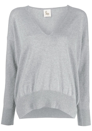 PAULA V-neck cashmere jumper - Grey