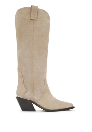 ANINE BING Tania knee-high suede boots - Neutrals