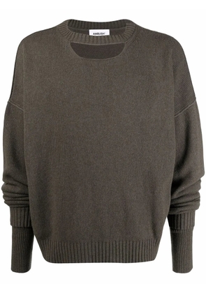 AMBUSH cut-out knitted jumper - Green