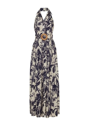 Cara Cara Quentin floral belted maxi dress - White