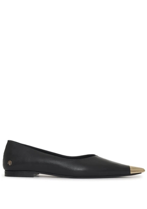 ANINE BING Nina leather ballerina shoes - Black