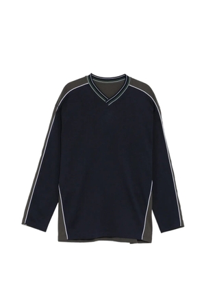 CROQUIS loose long-sleeved T-shirt - Blue