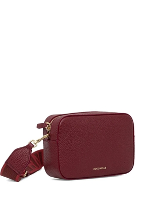 Coccinelle top-zip logo-lettering cross body bag - Red