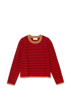Xirena Maxwell striped round-neck sweater - Red