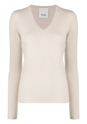 Allude v-neck cashmere jumper - Neutrals
