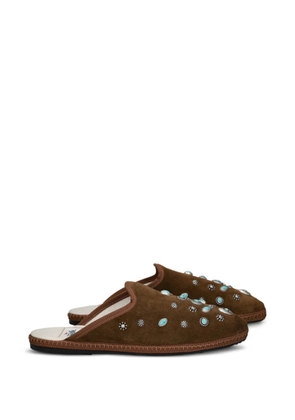 Fortela Friulan studded mules - Brown