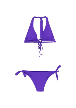 Fisico crochet bowknot beachwear - Purple