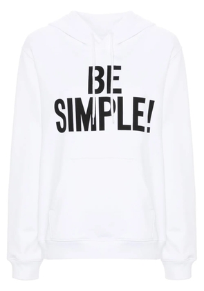 Moschino slogan-print organic-cotton hoodie - White