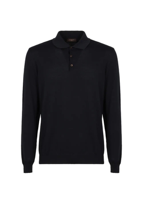 slowear long sleeve knit polo shirt - Blue
