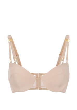 Elisabetta Franchi tulle elastic straps bra - Neutrals