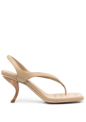 GIABORGHINI Rosie 13 square-toe sandals - Neutrals