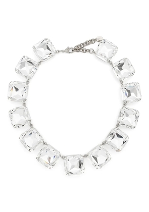 Moschino crystal-embellished necklace - Silver