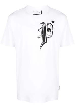 Philipp Plein logo-print cotton T-shirt - White