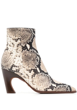 Chloé 80mm heeled ankle boots - Neutrals