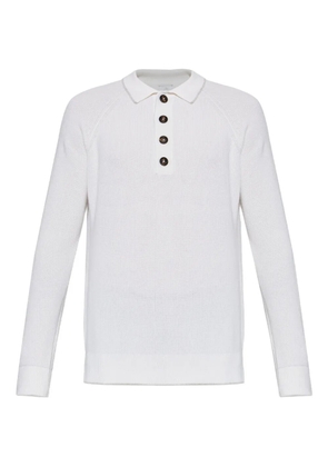 Eleventy long-sleeve polo shirt - White