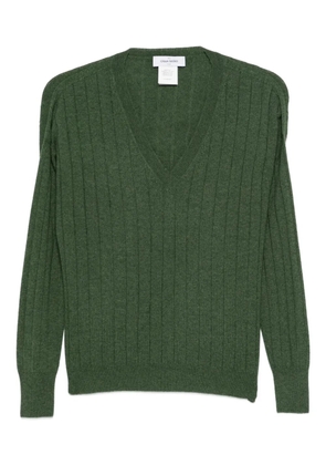 Gran Sasso ribbed V-neck sweater - Green