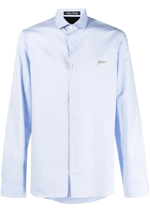 Philipp Plein Sugar Daddy Cut cotton shirt - Blue
