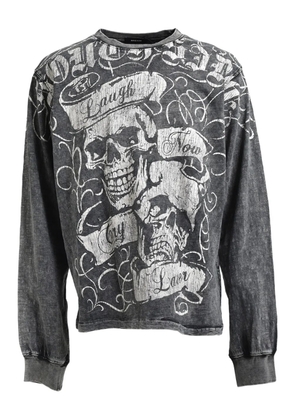 BREATH skull-print long-sleeve Tshirt - Grey