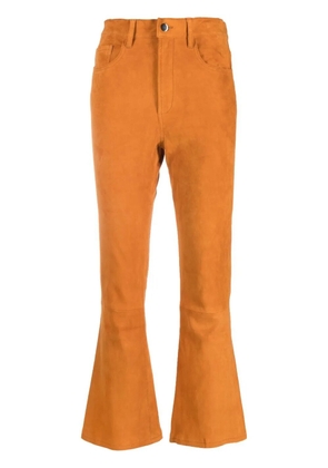 PAULA flared suede trousers - Orange