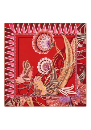 Ferragamo graphic-print silk scarf - Red