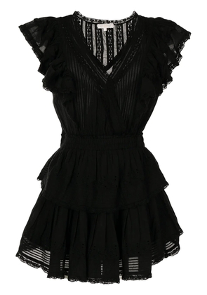 LoveShackFancy Gwen ruffle mini dress - Black